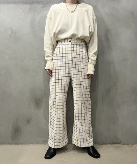 Tattersall Check Wide Pants YEWH
