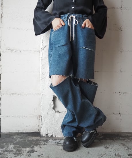 REMAKE Carhartt Drawstring Crashed Denim NV