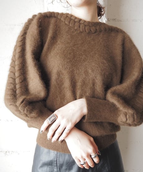 Angora Mix Volume Sleeve Knit BR
