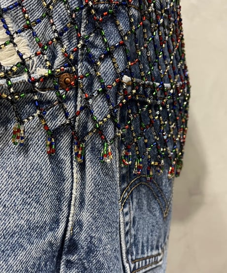 Colorful Beads×Crochet Vest BKREBL