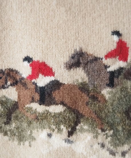 LAUREN Horse Motif Turtle knit BE