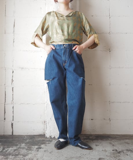 China Pattern Middlesleeve Blouse GNGD
