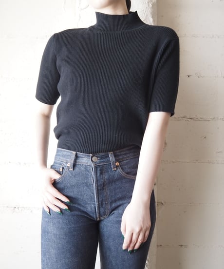 Mock Neck Knit BK