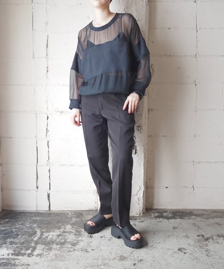 intimissimi Sheer×Cutsewn Tops BK