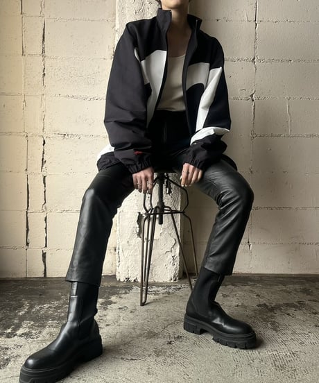 Bicolor Zipup Jacket BKWH