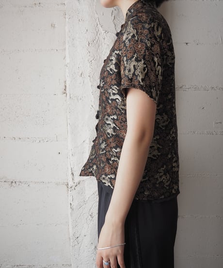 Jacquard Dragon China Shirt BKGO