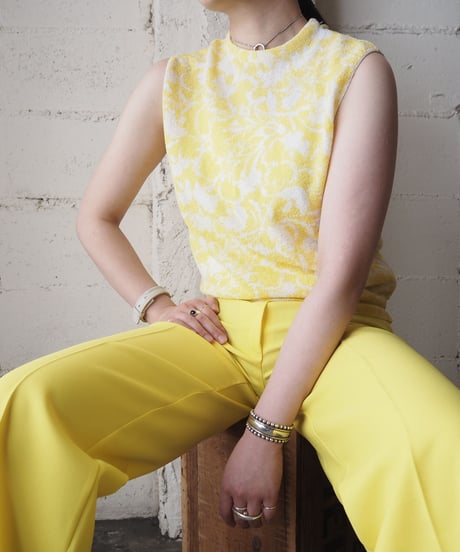 1960~70's Sleeveless Pattern Knit YE