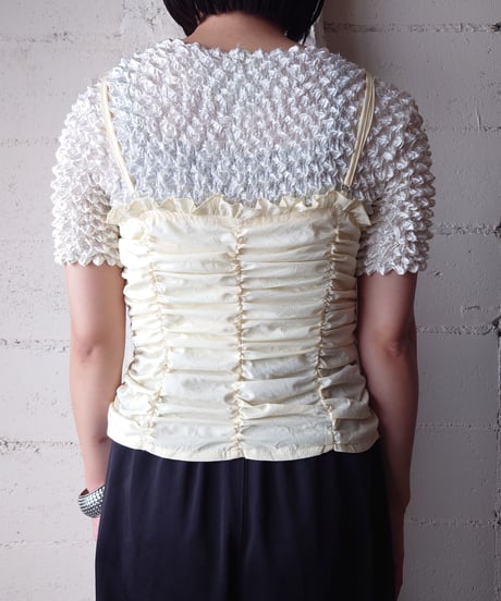 Shirring Laceup Camisole LYE