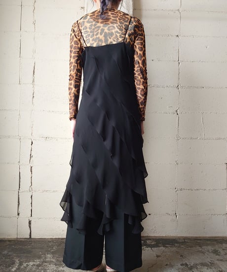 Escargot Line Camisole Dress BK