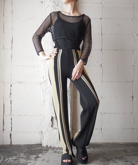 Long Sleeve Short Mesh Tee BK