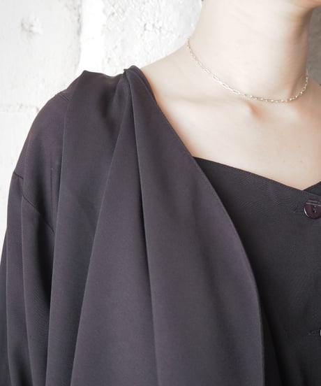 Wide  Silhouette Drape Design BK