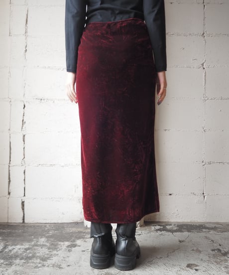 Velour Easy Tight Skirt BUR