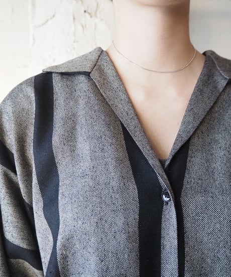 Dropped Shoulder Stripe Shirt GRBK