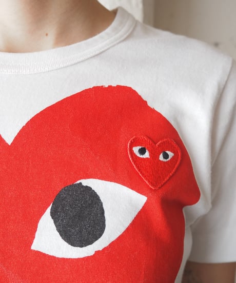 PLAY COMME des GARCONS Print Tee WH RE
