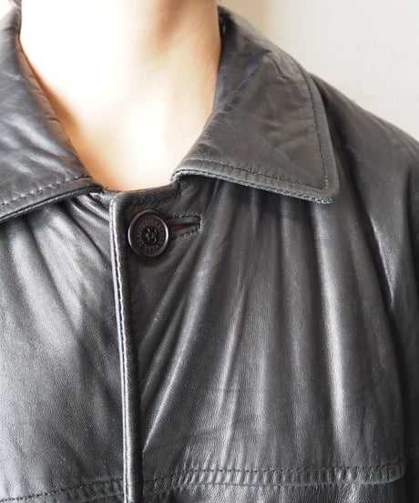 Leather Coverall Jacket BK