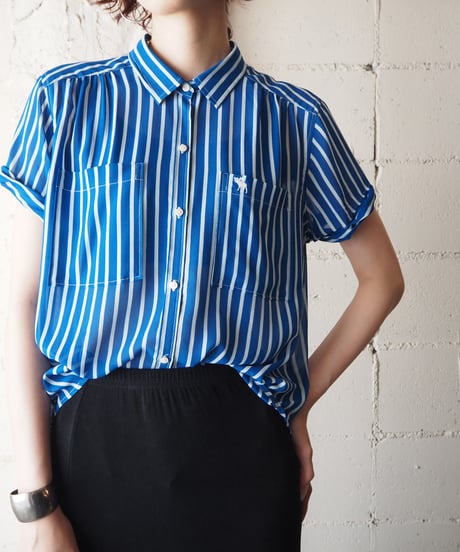 Abercrombie&Fitch Sheer Stripe Shirt BLWH