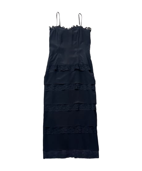 Lace Tiered Camisole Dress BK