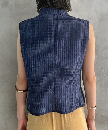 Ralph Lauren Botanical Pattern China Vest NVBL