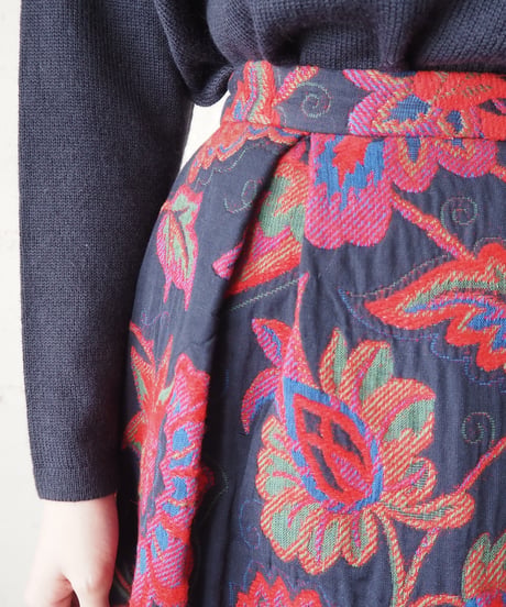 Flower Pattern Goblin Long Skirt RENV