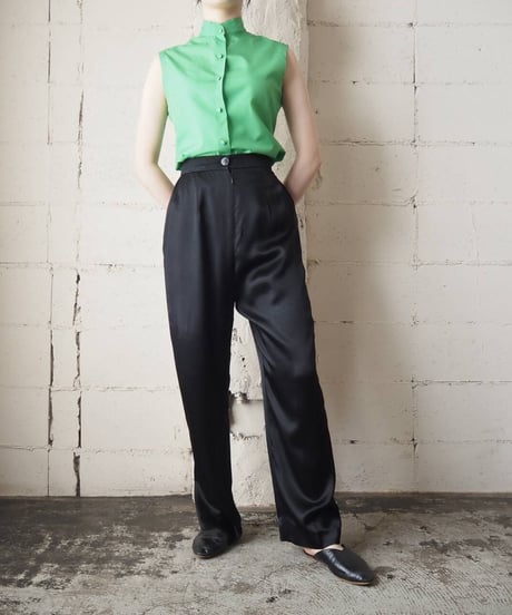 Stand Collar N/S Blouse GN