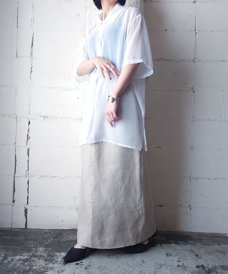 Sheer Short Sleeve Shirt WH