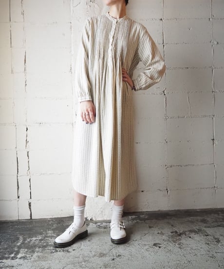 L.L.Bean Pleated Bosom Shirt Dress IVNV