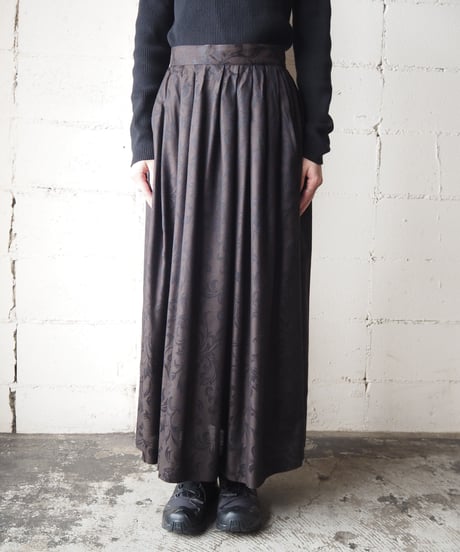 Shadow Botanical Pattern Skirt DBR
