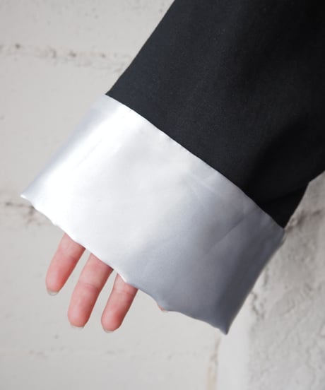 Dragon Embroidery Satin Cuff China Shirt BK