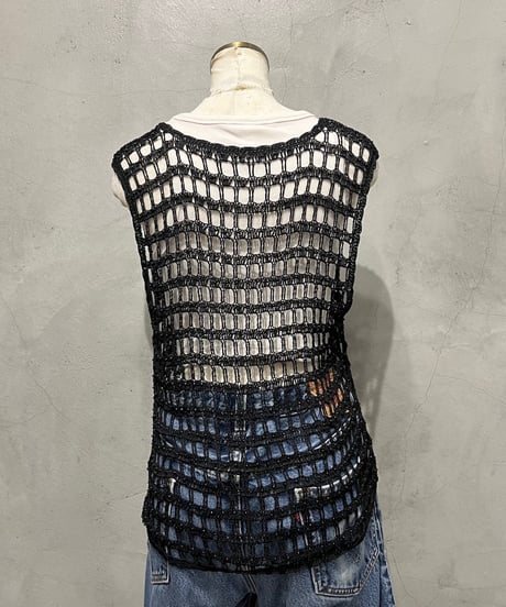 Beads×Crochet Vest BK