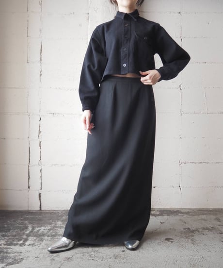 Cropped Slash CPO Shirt BK