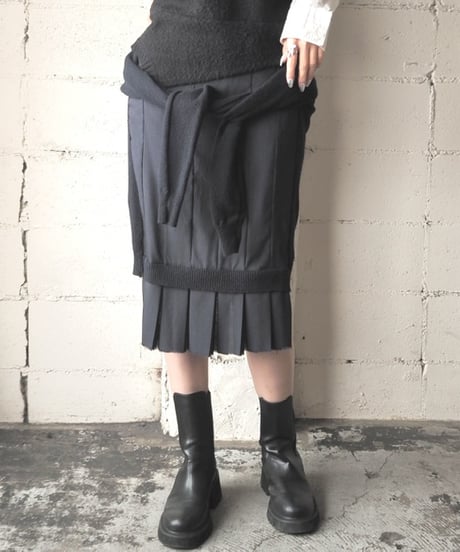 JW ANDERSON Sweater Docking Pleated Skirt NV