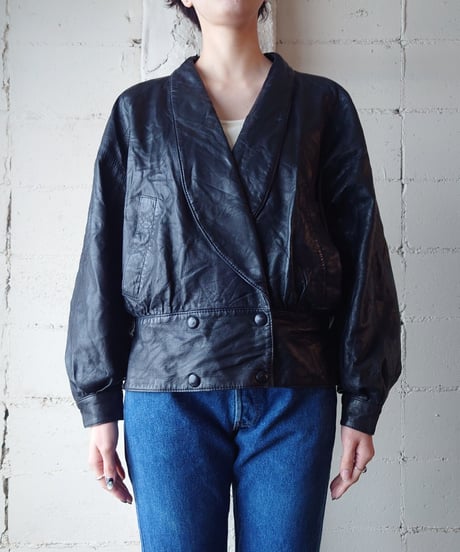 Shawl Collar Leather Jacket DNV