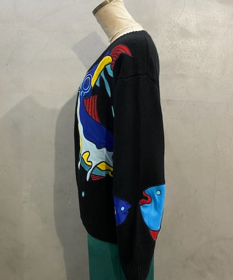 KENZO Fish Pattern Knit BK