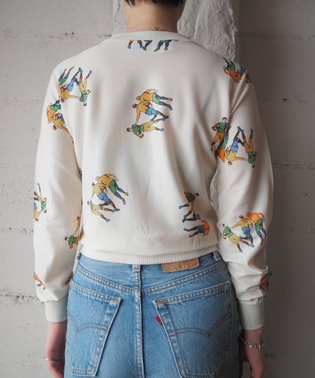 1960-70's Rugby Prayer Print Sheer Tops IV