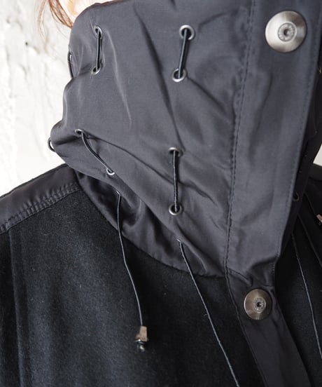 Stand Collar Design Coat BK