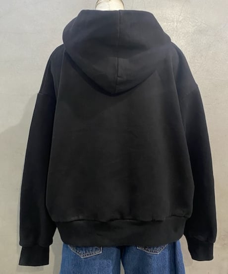 Shoulder Zip Hoodie BK