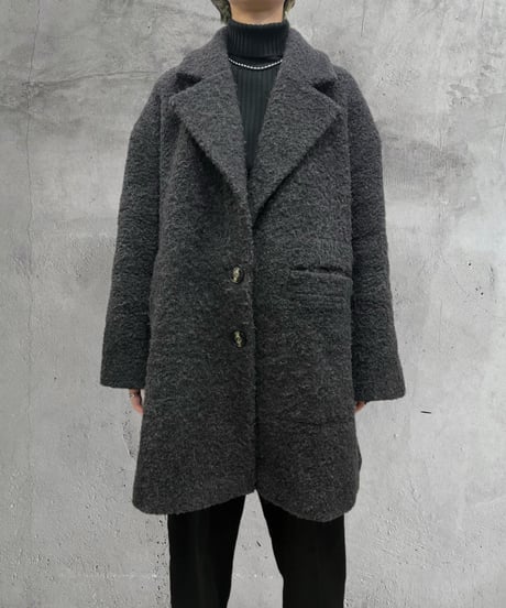 GANNI Wool Chester Coat DGR