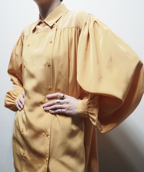 Double Breasted  Gather Blouse YE