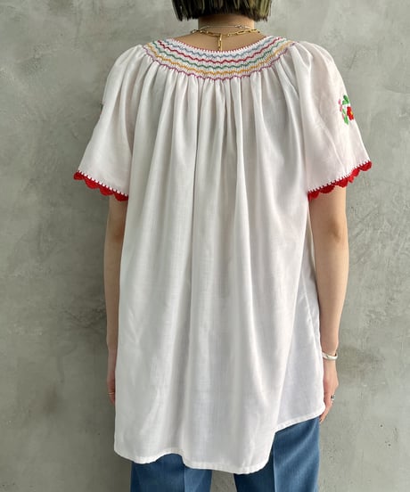 1980's Hungary Embroidery S/S Tunic REWH