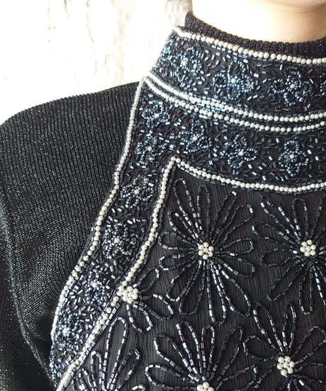 American Sleeve Sequin Vest BK