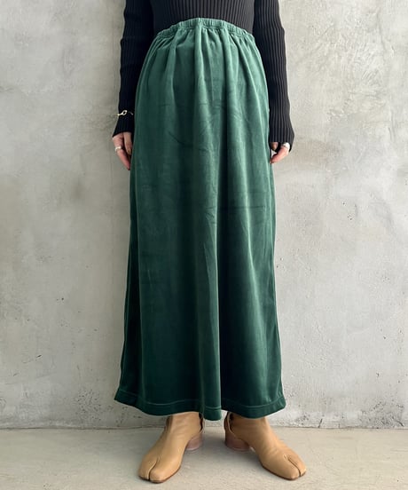 Velour Back Slit Skirt GN