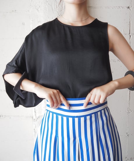 Asymmetric Satin Blouse BK