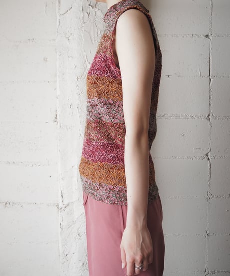 Mock neck N/S Lace Cut sewn OR