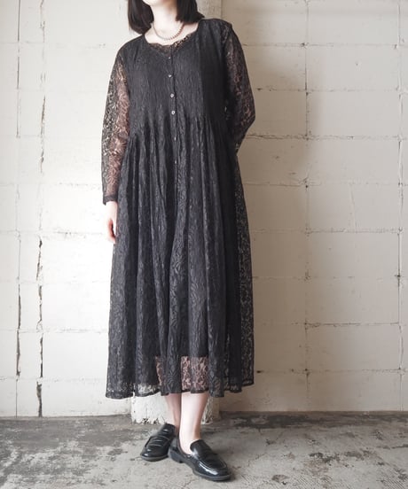 Lace A-line Maxi Dress BK