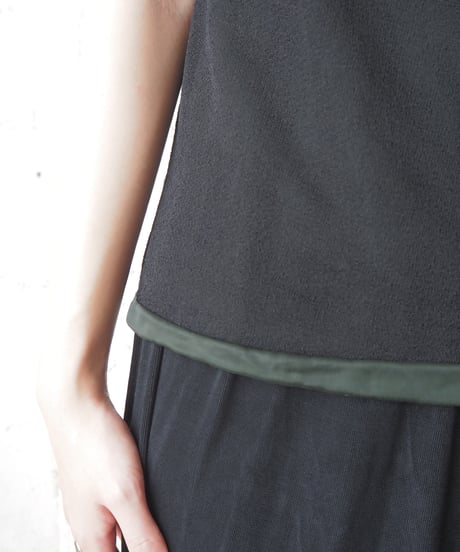 marcel marongiu Drape Tank Top BK GN
