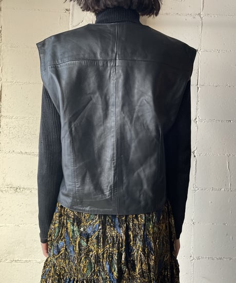 Fake Leather Vest BK