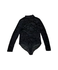 Geometric Pattern Sheer Bodysuit BK