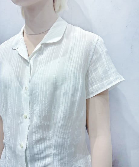 JIL SANDER Short Sleeve Open Collar Shirt WH