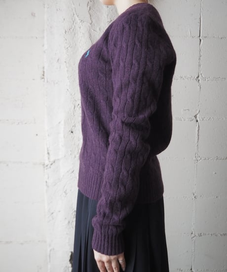 Ralph Lauren SPORT Wool Cable Sweater PUR