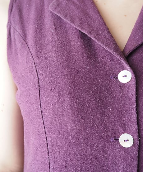 Open Collar N/S Dress PUR